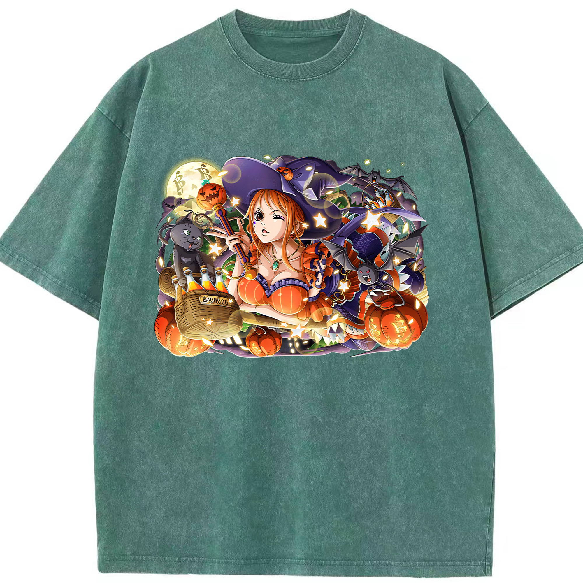 ワンピース ナミ ONE PIECE Nami 綿100% ヴィンテージ風 半袖Tシャツ（フロントプリント）